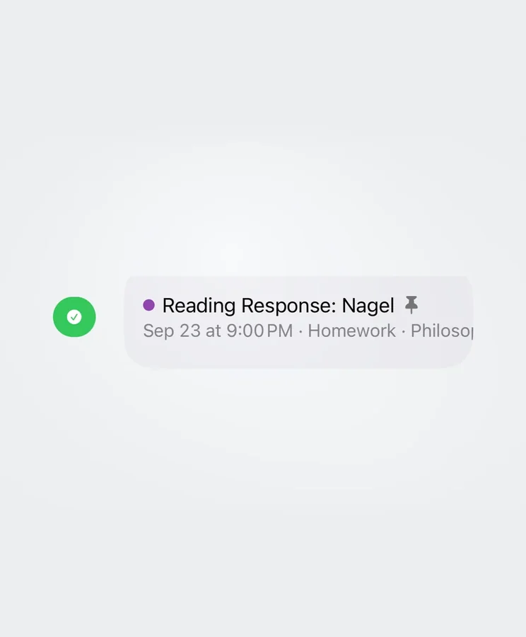 Homework assignment being swiped to complete