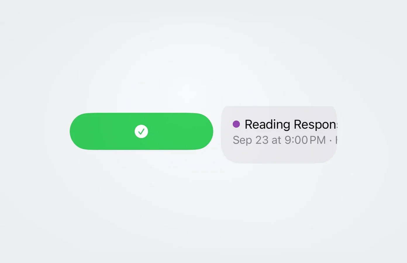 Complete action across a homework card